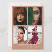 モデル アクティング コンパ カード 5 枚の写真 ベージュ (裏面)