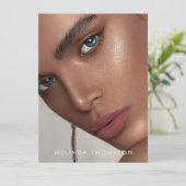 モデル アクティング コンパ カード 5 枚の写真 ベージュ (スタンド正面)