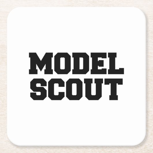 モデル・スカウト スクエアペーパーコースター (正面)