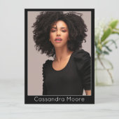 モデル・俳優向けモダンなコンポジットカード写真テンプレート 招待状 (スタンド正面)