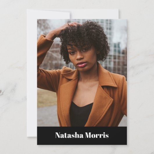 モデル・俳優・ダンサー用 4 枚写真コンポジットカード 招待状 (正面)