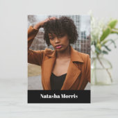 モデル・俳優・ダンサー用 4 枚写真コンポジットカード 招待状 (スタンド正面)