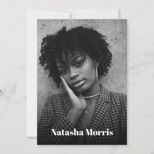 モデル・俳優・ダンサー用 4 枚写真コンポジットカード 招待状 (正面)