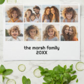 モデル、写真ミニマルグリッド(17枚) キッチンタオル (折り畳み)