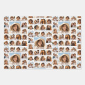 モデル、写真ミニマルグリッド(17枚) ラッピングペーパーシート (正面)