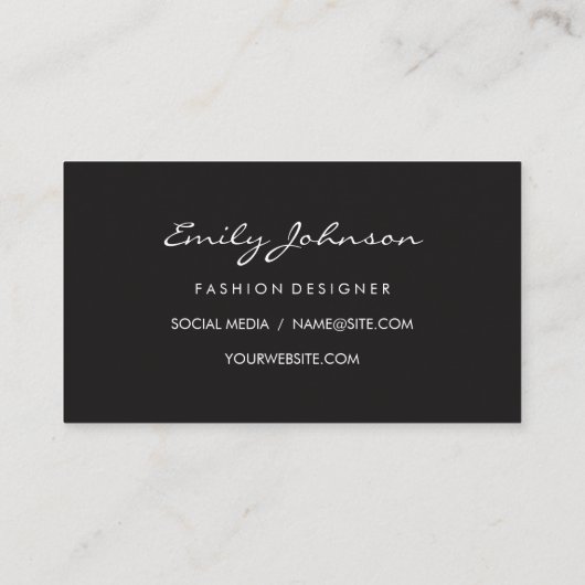 モデル 名刺 (裏面)