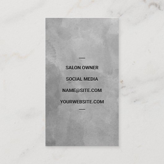 モデル | 美容師 名刺 (裏面)