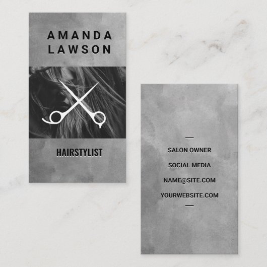 モデル | 美容師 名刺 (正面/裏面)