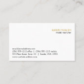 モデル(金ゴールド) 名刺 (裏面)