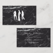 モデル |黒い大理石 名刺 (正面/裏面)