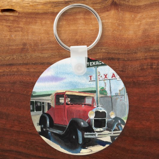 モデルAアンティーク車のキーチェーン キーホルダー (正面)