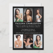 モデルActor 5x7 Comp/Zed Card 7フォト両面 招待状 (裏面)