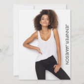 モデルActor Compカード | 3枚の写真とQRコード 招待状 (正面)