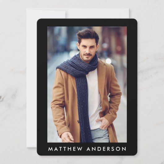 モデルActor Comp Card - 3フォトバックBlk R (正面)