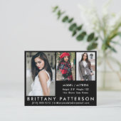 モデルActor Comp Card 3フォトポストカードBlk ポストカード (スタンド正面)