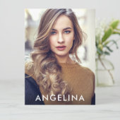 モデルActor Comp Card Blk - 3フォトバックW (スタンド正面)