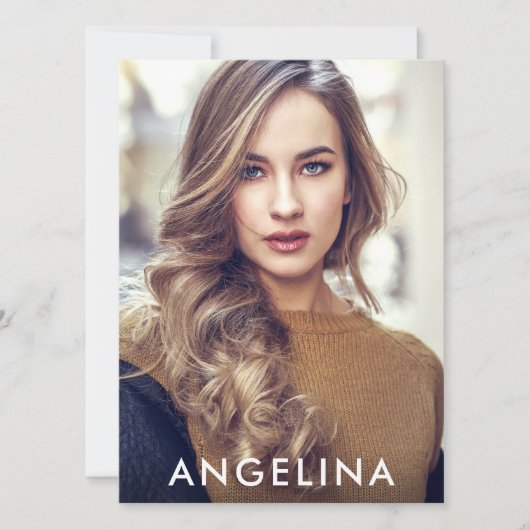 モデルActor Comp Card Blk - 3フォトバックW (正面)