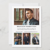 モデルActor Comp Zed Card 5x7 |両面5枚フォト 招待状 (裏面)