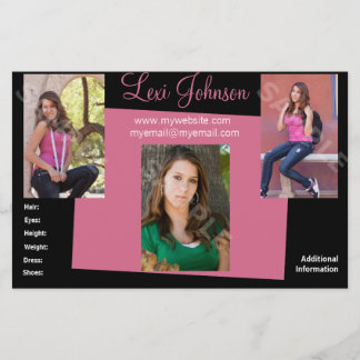 モデルCOMPカードのヘッドショットを使用 チラシ