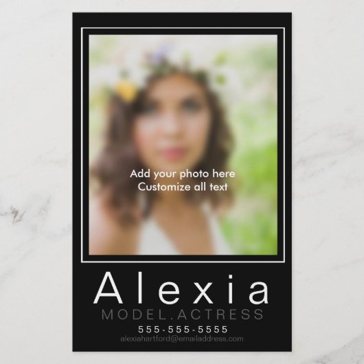 モデルCOMPカードゼッドテンプレートマーケティング チラシ (正面)