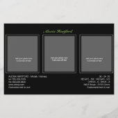 モデルCOMPカードゼッドテンプレートマーケティング チラシ (裏面)