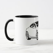 モデルS車の白黒 マグカップ (左)