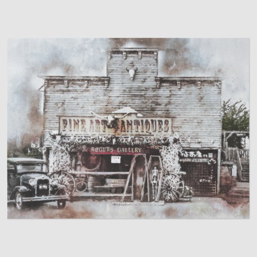 モデルTおよびアンティークストアヴィンテージ20x30デコページ 薄葉紙 (正面)