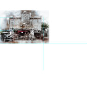 モデルTおよびアンティークストアヴィンテージ ファブリック (タイル)