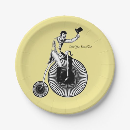 モデルTペニークラシックファース – 白黒 ペーパープレート (正面)