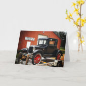 「モデルT」商業展示 見舞いカード カード (黄色い花)