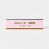 モデレンゴールデン赤面デスクネームプレート デスクネームプレート (正面)