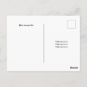 モデレートな赤い落書き ハートマーク ポストカード (裏面)