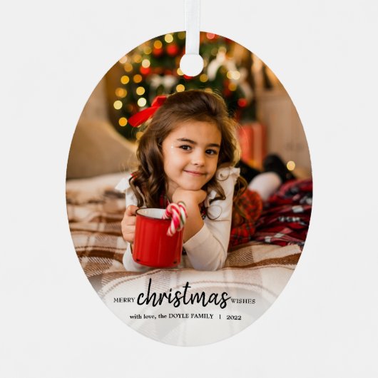 モデンオーナメント写真クリスマス メタルオーナメント (正面)