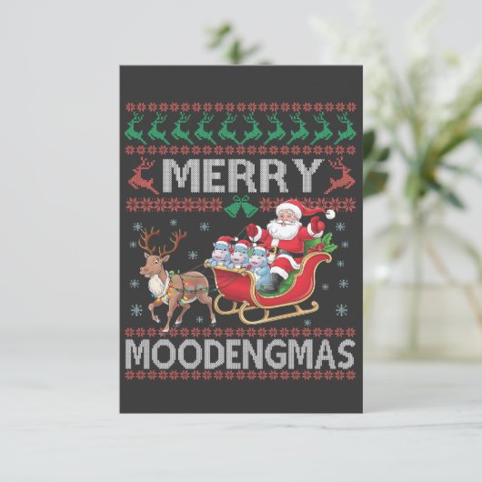 モデングメリーマモーデングクリスマスサンタヒッポ サンキューカード (スタンド正面)