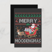 モデングメリーマモーデングクリスマスサンタヒッポ サンキューカード (正面/裏面)