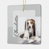 モデンジオメトミニマルリックドッグ写真オーナメント セラミックオーナメント (左)