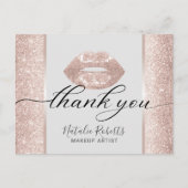 モデンバラ金ゴールドグリッター美しいサロンありがとう ポストカード (正面)