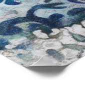 モデン抽象芸術絵画のプリントAzure Elegy ポスター (角)