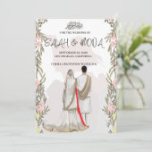 モデン結婚イスラム教，ニカ，ワリマ，招待状 招待状 (スタンド正面)