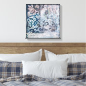 モデン絵画抽象芸術のAzure Elegy キャンバスプリント (インサイチュ (寝室))