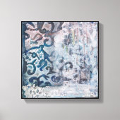 モデン絵画抽象芸術のAzure Elegy キャンバスプリント (正面)