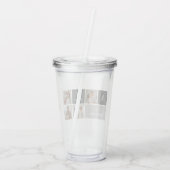 モデン3コラージュ写真とグレーの最高の家族ギフト アクリルタンブラー (裏面)