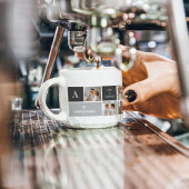 モデン3コラージュ写真とグレーの最高の家族ギフト エスプレッソカップ