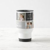 モデン3コラージュ写真とグレーの最高の家族ギフト トラベルマグ (中央)