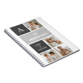 モデン3コラージュ写真とグレーの最高の家族ギフト ノートブック (右側)