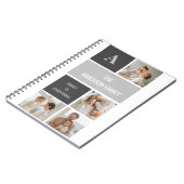 モデン3コラージュ写真とグレーの最高の家族ギフト ノートブック (左側)