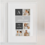 モデン3コラージュ写真とグレーの最高の家族ギフト ポスター<br><div class="desc">モデン3コラージュ写真とグレーの最高の家族ギフト</div>