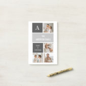 モデン3コラージュ写真とグレーの最高の家族ギフト ポストイット (デスク上)