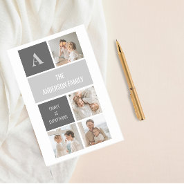 モデン3コラージュ写真とグレーの最高の家族ギフト ポストイット