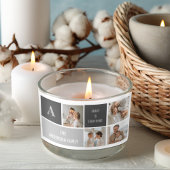 モデン3コラージュ写真とグレーの最高の家族ギフト 長方形シール